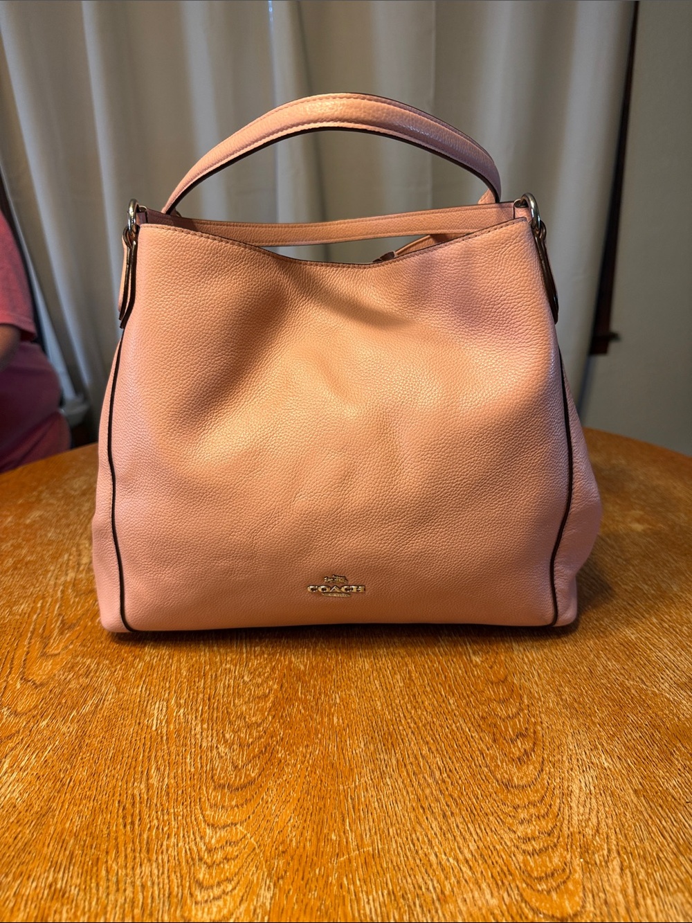 Coach Pebbled Leather Hobo Bag in Pink